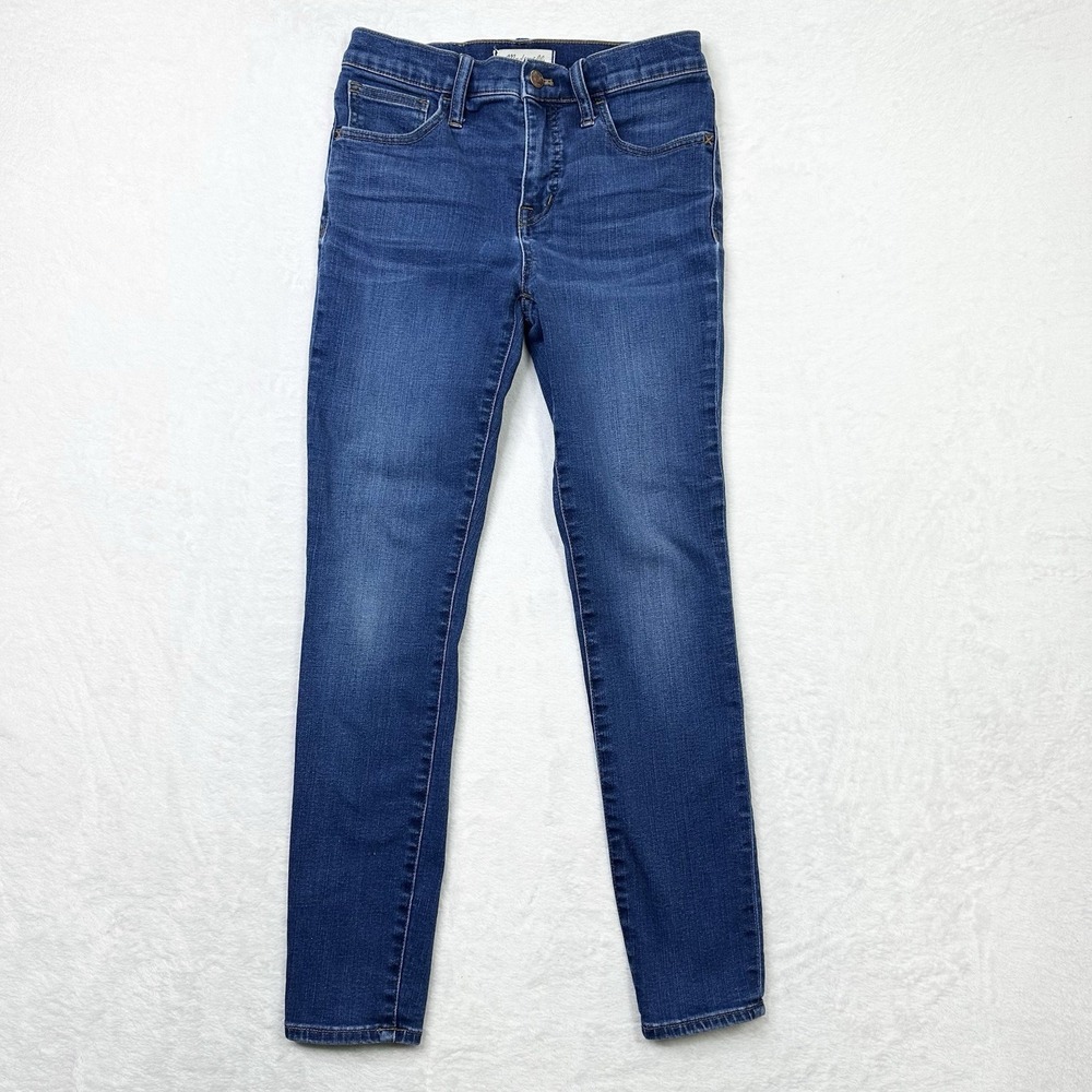 Madewell Jeans Womens 26 Blue Fade Roadtripper Stretch Midrise Whiskers